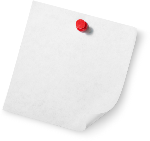 Blank Note Paper with Pin